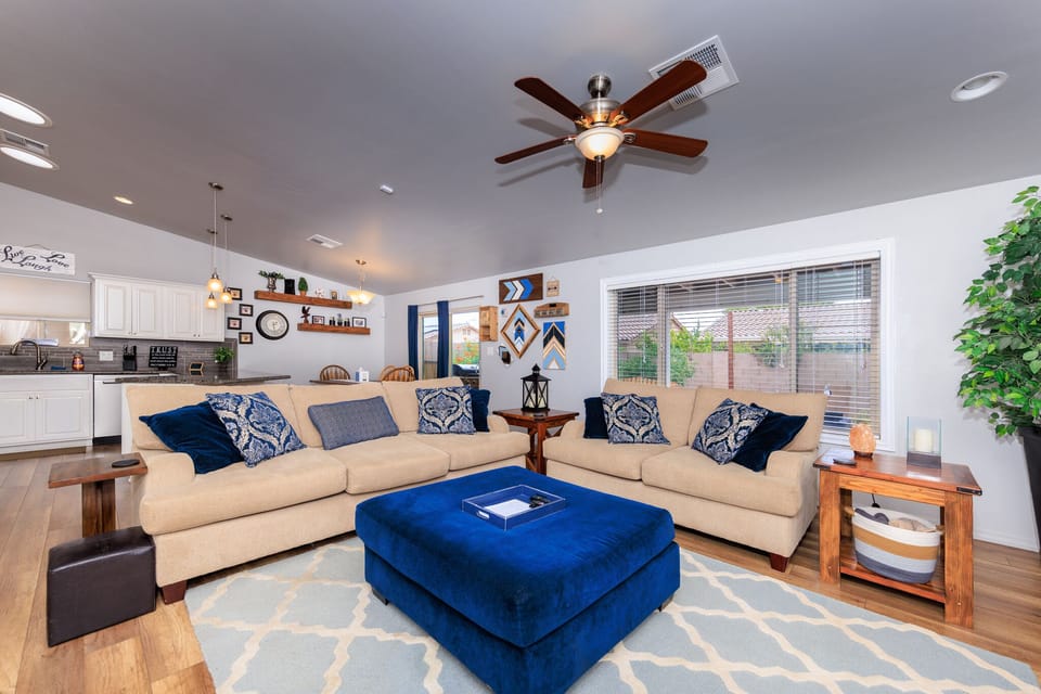 Livingroom Area- Large Deep Seated Couches