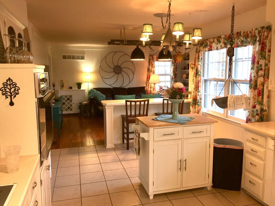 Kitchen and family room