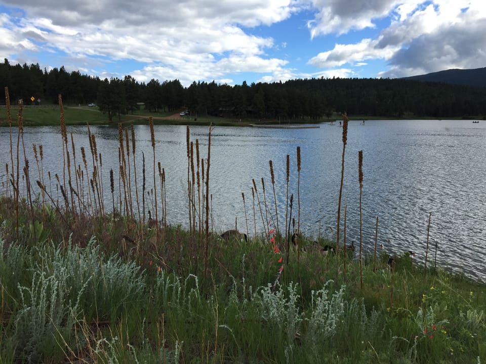 The gorgeous lake is a few minutes away.