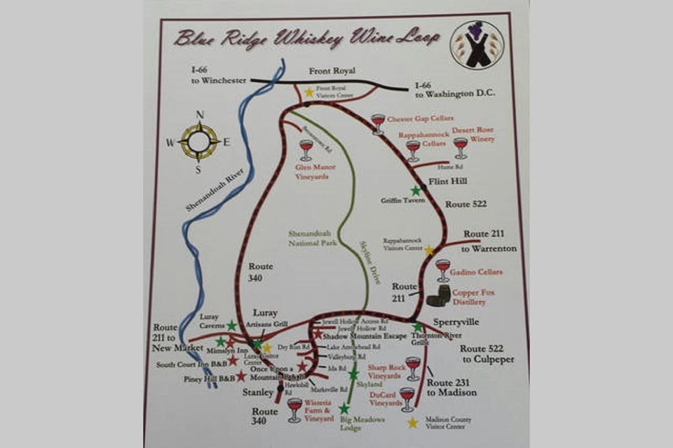check out the whiskey wine loop for a fun day of tasting wine and spirits