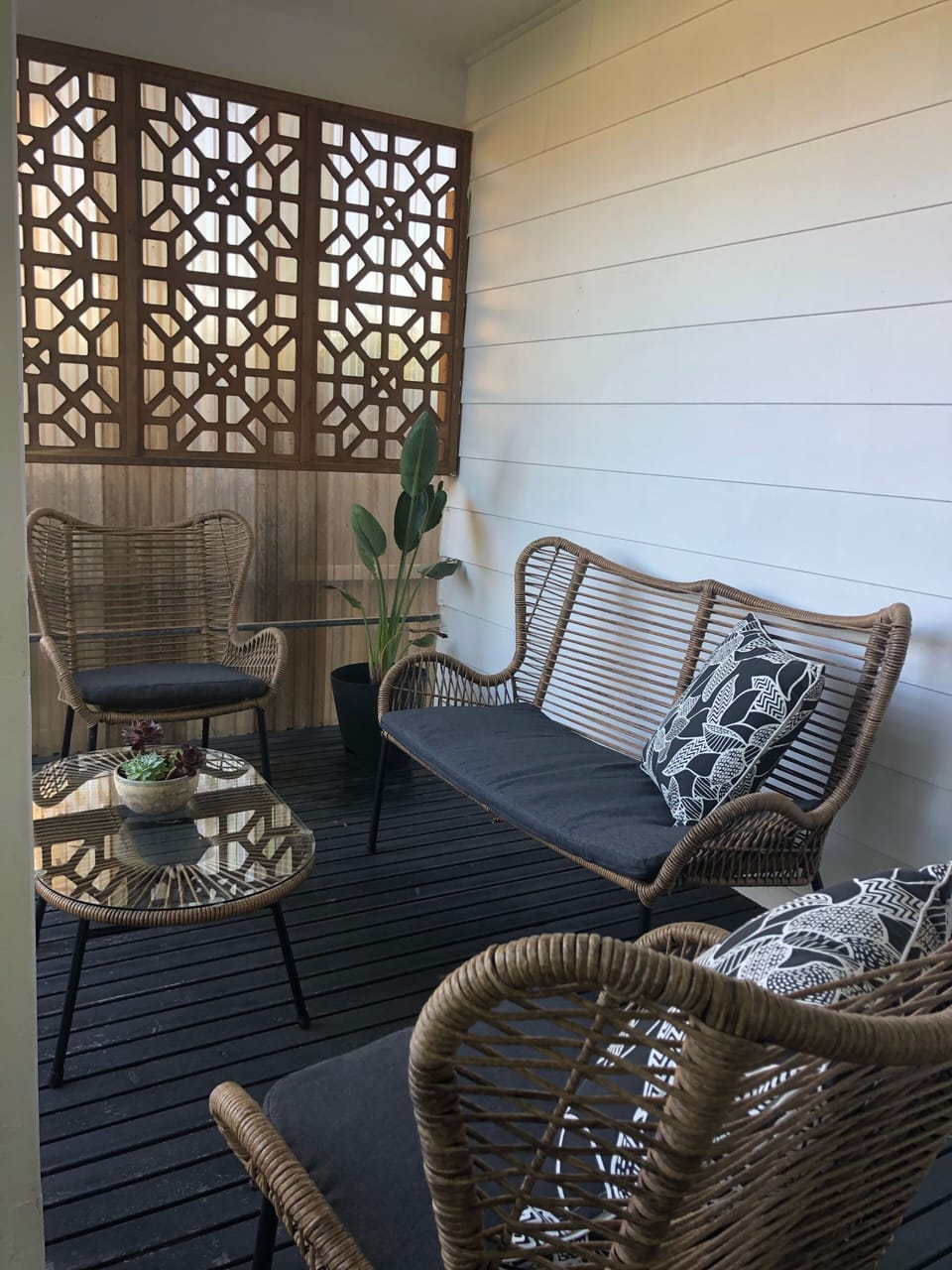 Covered seating area
