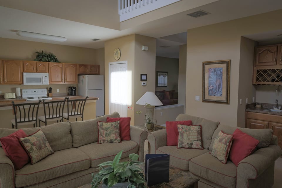 Living room with plenty of comfortable  seating for all