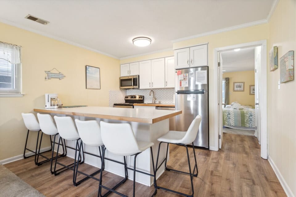 This quaint but equipped kitchen is perfect for any size meal you are wanting to make.