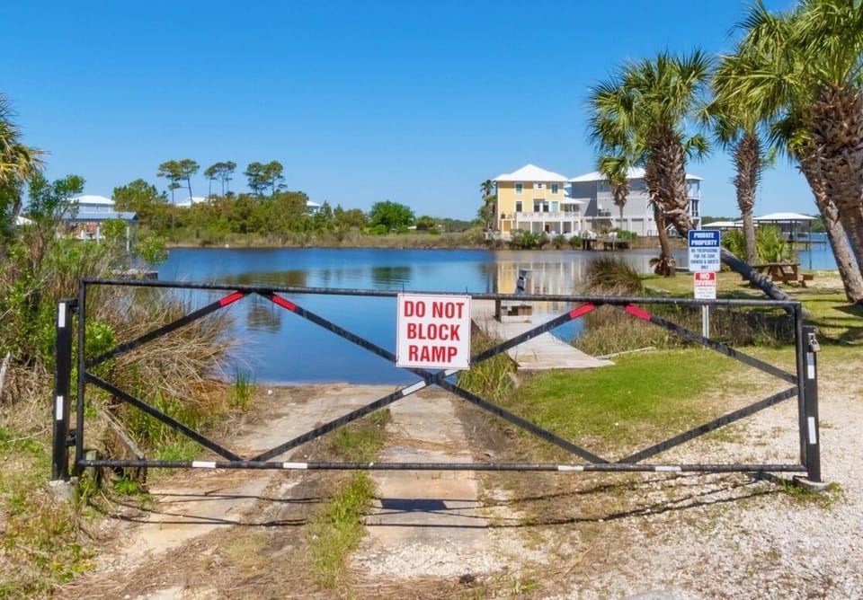 Private boat launch