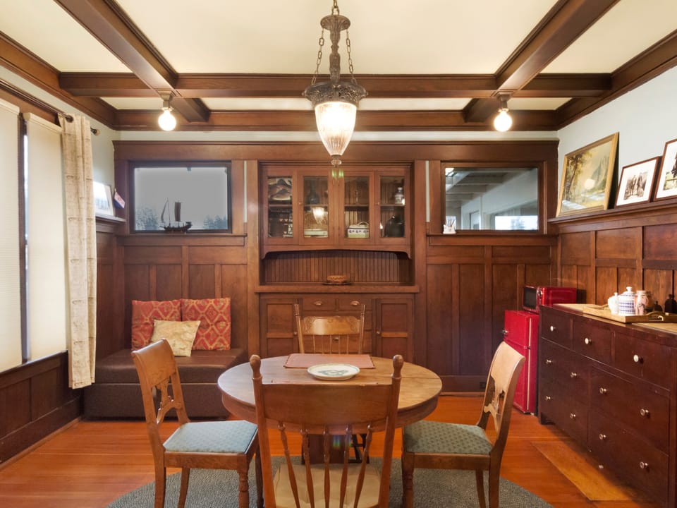 Kitchenette with microwave, coffee maker and mini fridge (no full kitchen for cooking).