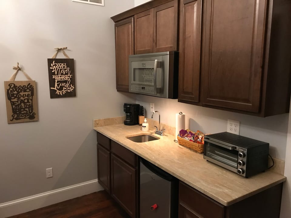 You will love the handy kitchenette! 