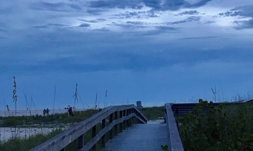 Walkway to the beach across the street. About 50 ft. from my condo.