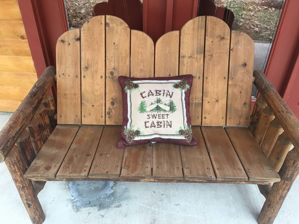 Bench on front porch