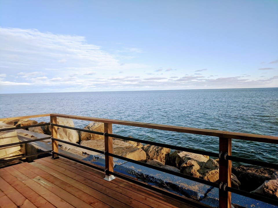 Feels like you're on the deck of a ship.