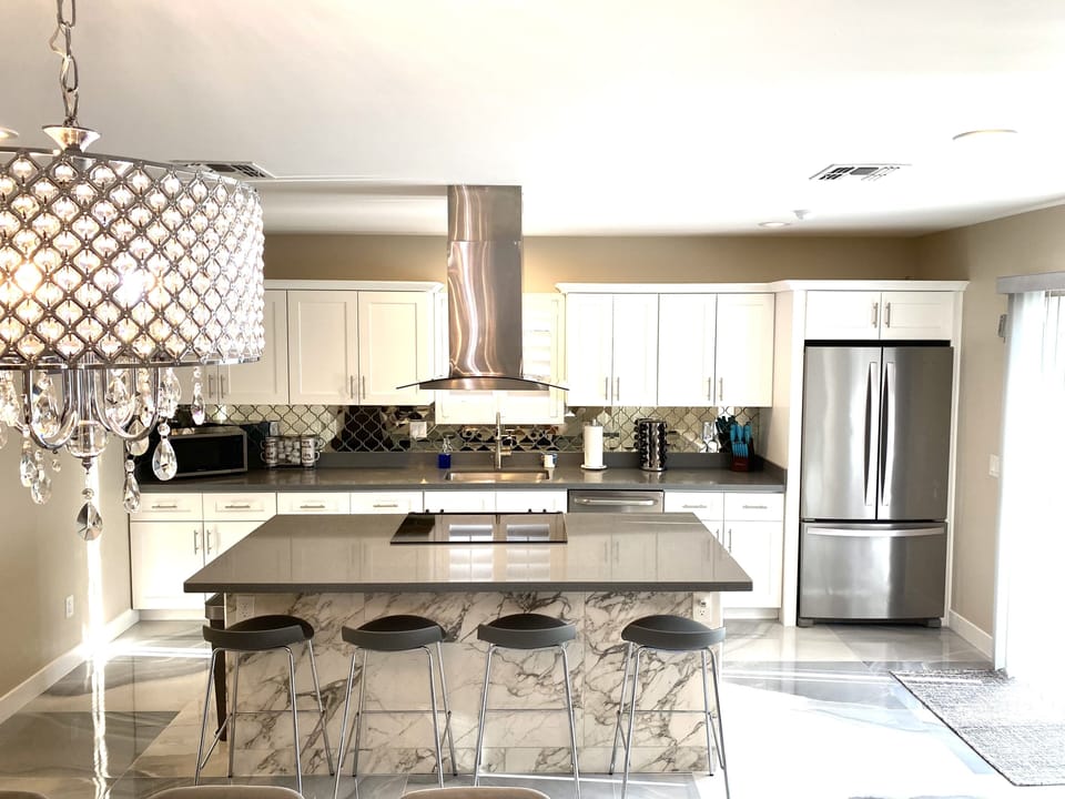 Glam Kitchen with large island