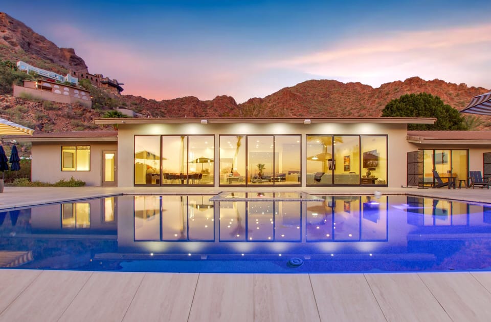 Experience refined desert living, where an elegant infinity pool merges with sweeping mountain views. Impeccably curated outdoor spaces offer the perfect blend of tranquility and sophistication for unforgettable moments of leisure and entertaining.