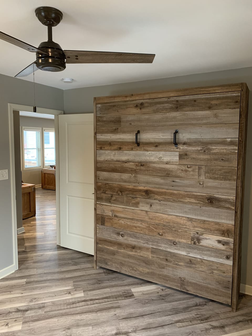 Queen size Murphy bed for the family or extra guests