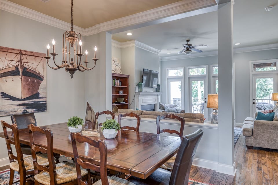 Dining room and living room