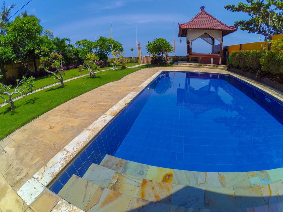 Gorgeous view to garden, pool and ocean