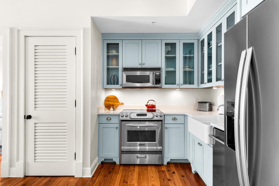 Charming kitchen with modern appliances and cozy charm