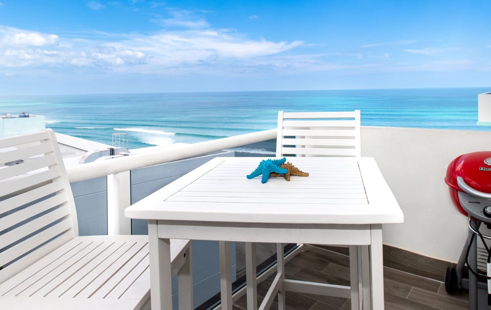 Beach view from the balcony