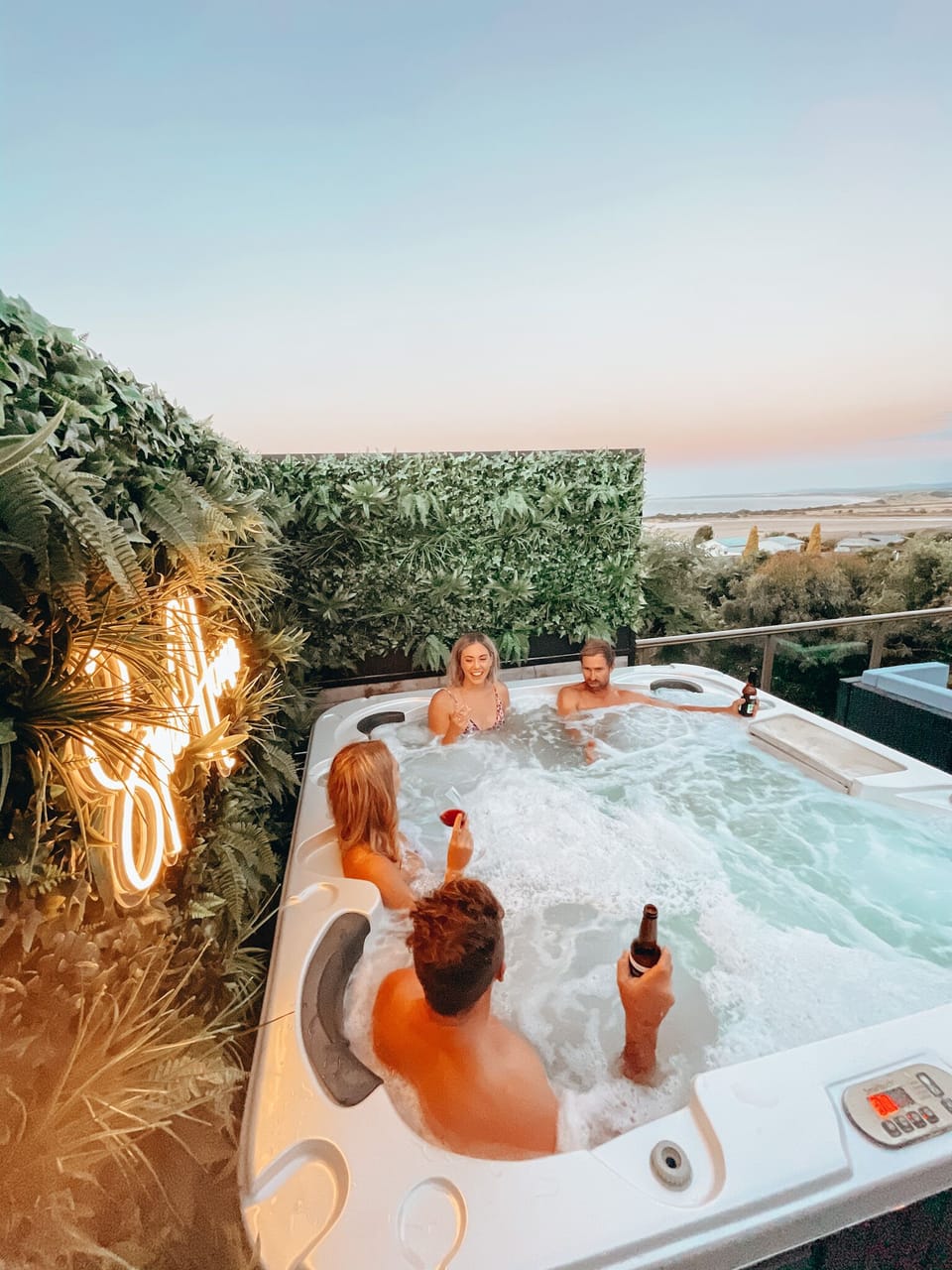 Spa with ocean views