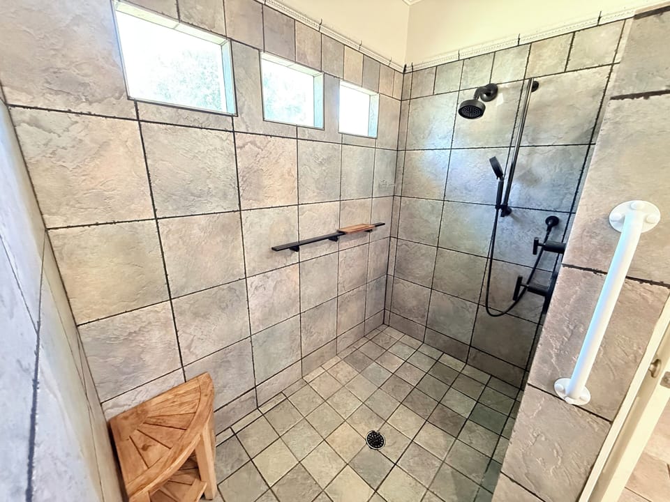 Luxury walk in shower (4x7) with 2 shower heads
