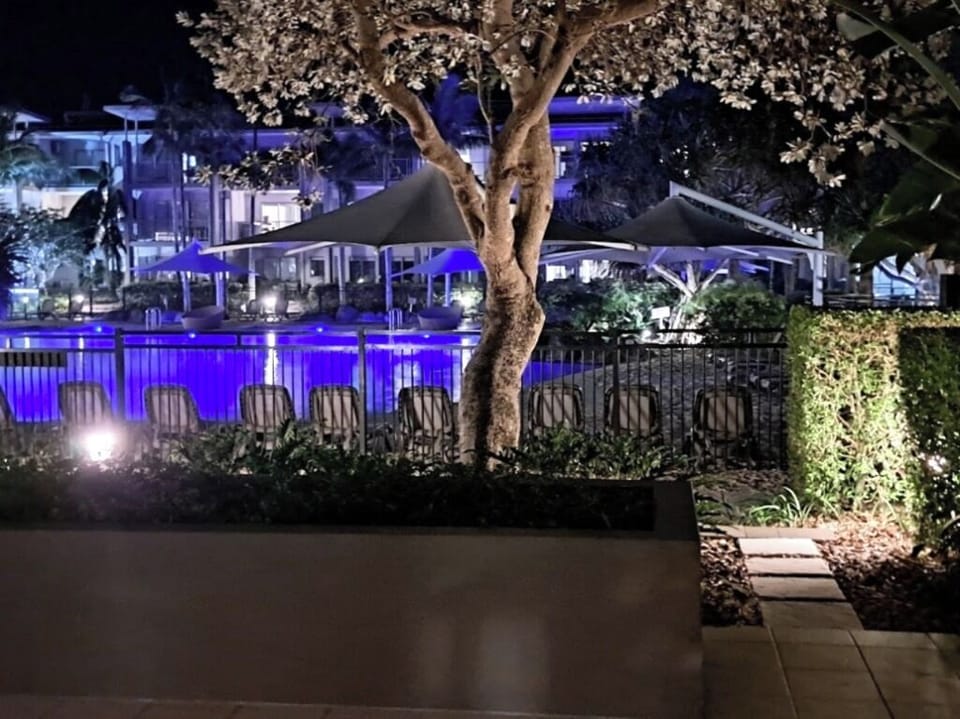 Lagoon pool at night from your Terrace. Stunning!