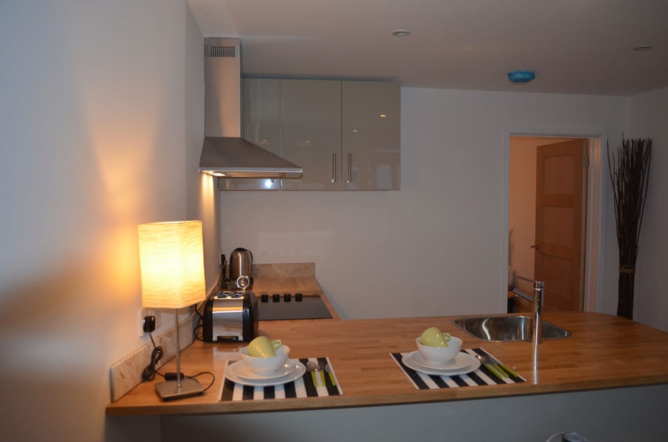 stunning kitchen with solid oak top