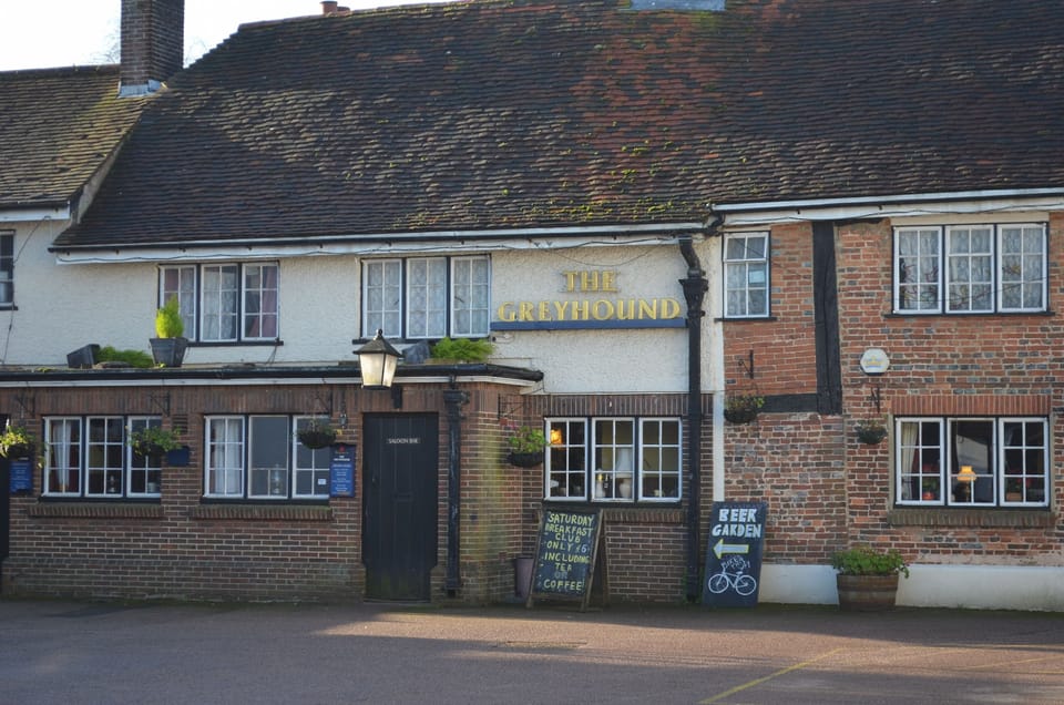 pub with restaurant very close by.