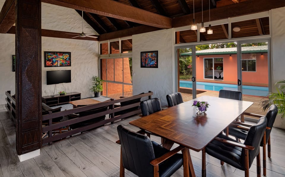 Dinning room and outside