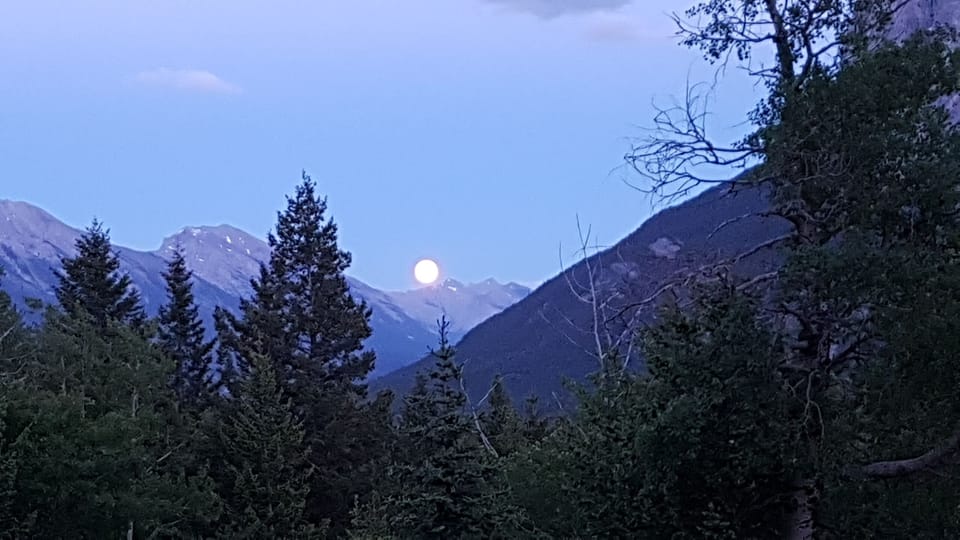 Moonrise in the rockies