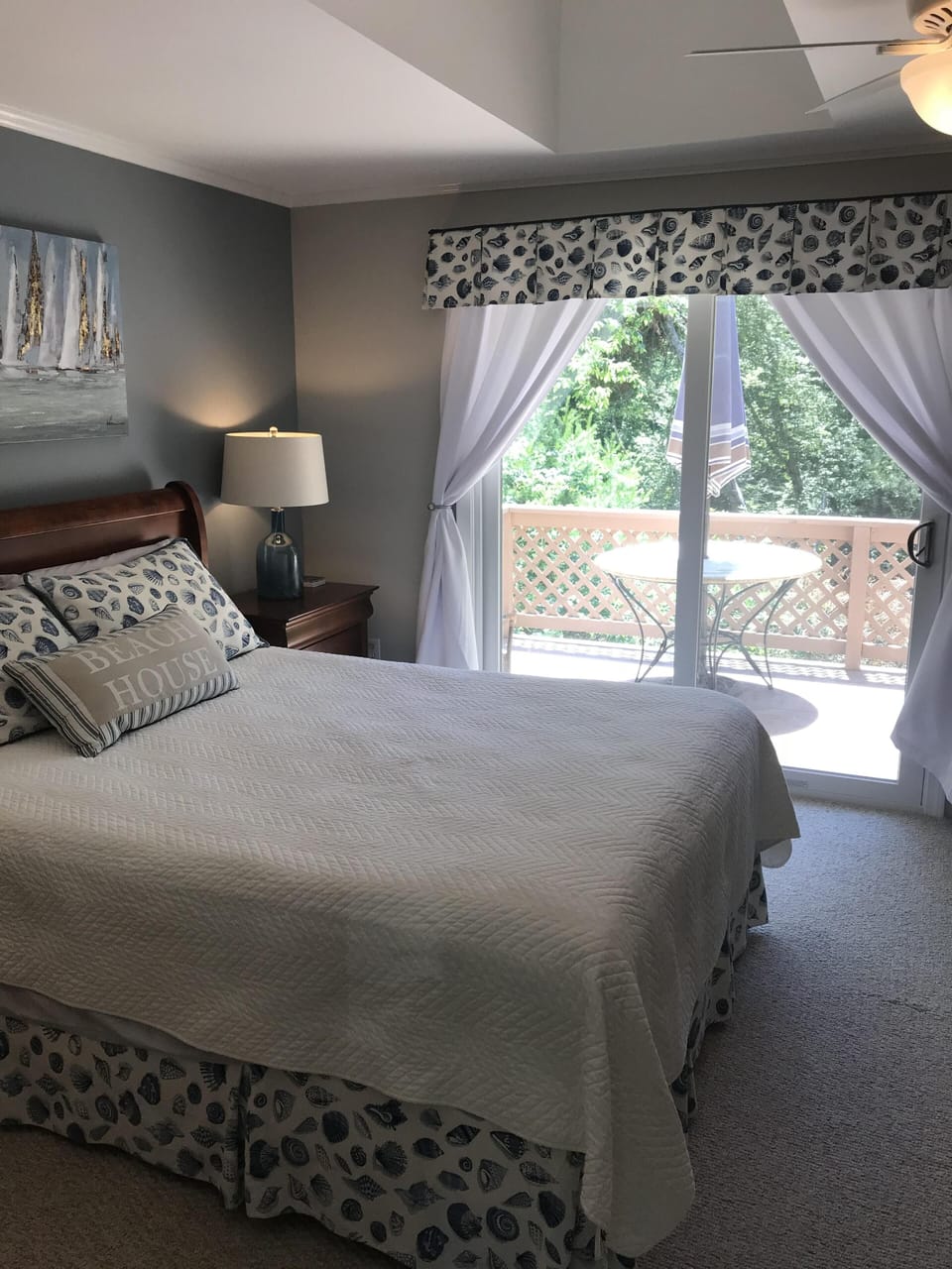 Master Bedroom with Beautiful Slider to the Back Deck