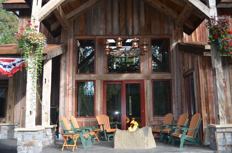 Carved rock fire pit