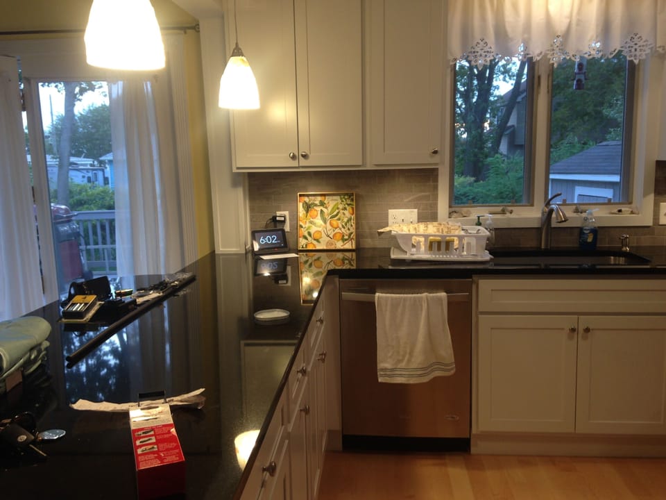 Kitchen w/view to bay