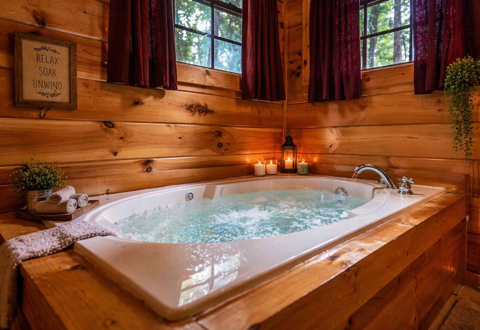 Slip into the warm, bubbling Jacuzzi and enjoy a peaceful moment of pure mountain relaxation