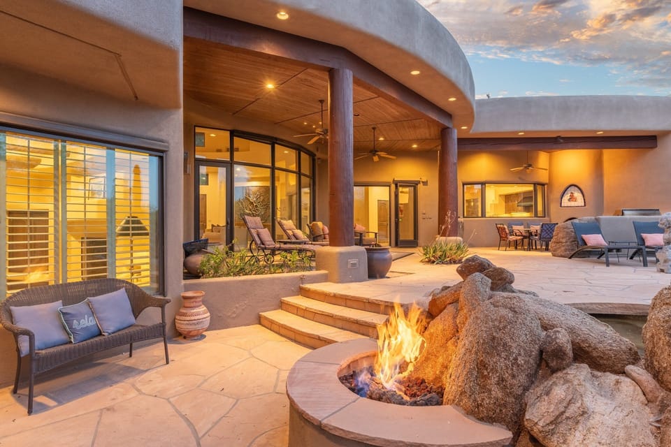 Backyard patio + Fire Pit for family gathering, or romantic snuggles