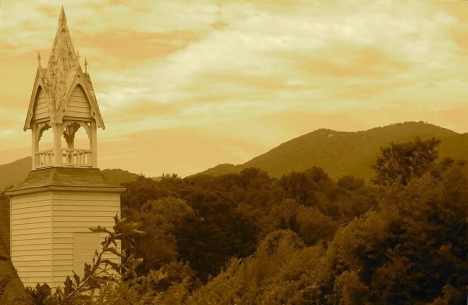 local church that depicts the vast mountains