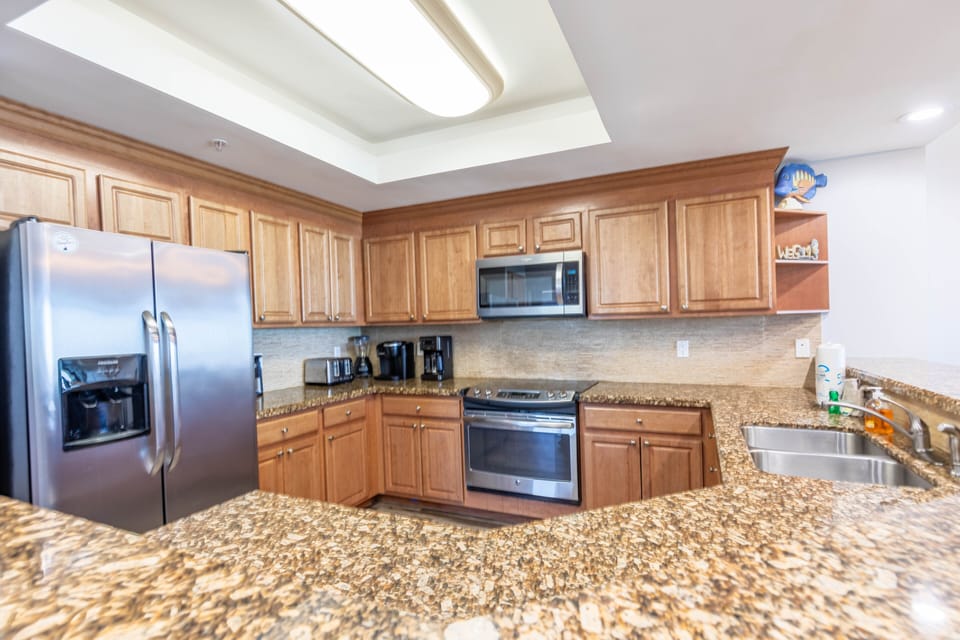 Fully stocked kitchen