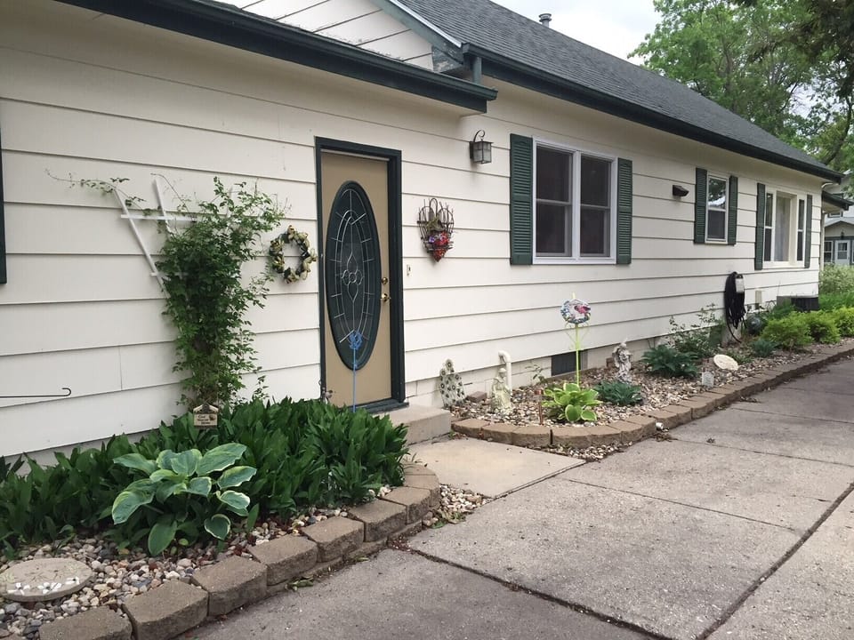 Side door, main entrance.