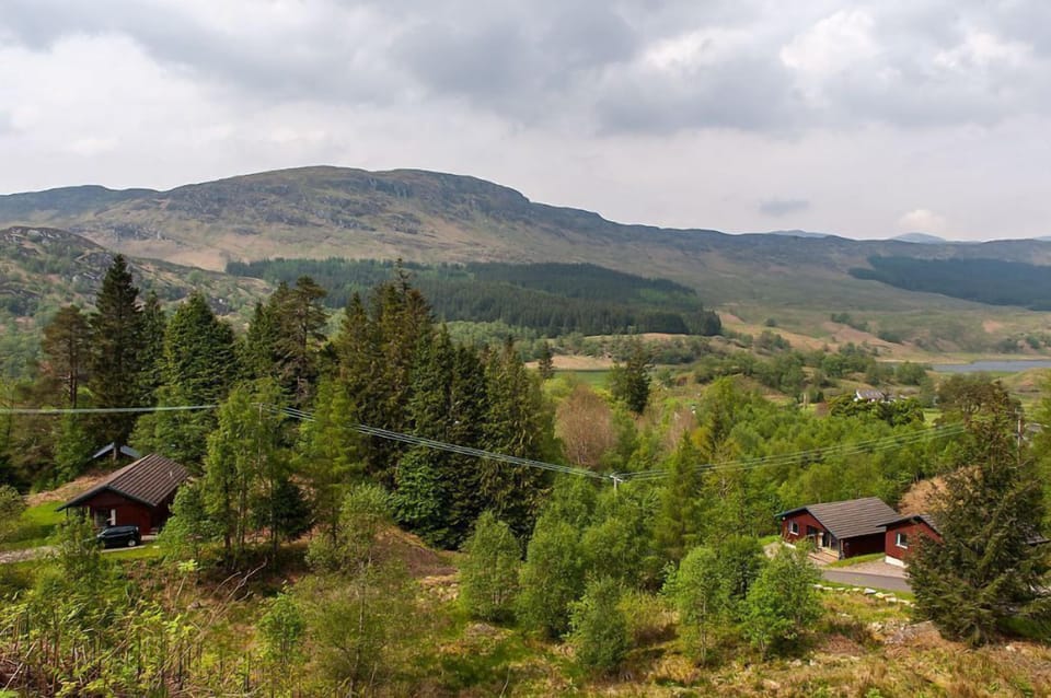The Buzzard is elevated with a view across to Loch Iuibhair
