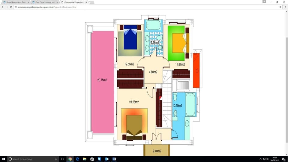 plan of upstairs