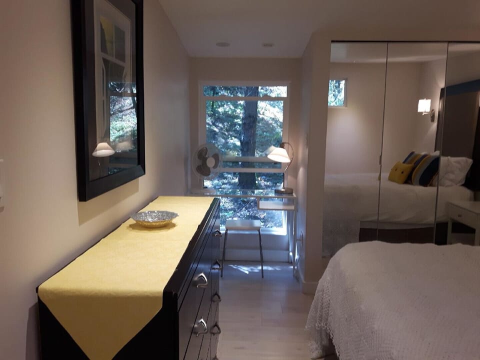 Your desk overlooks the trees