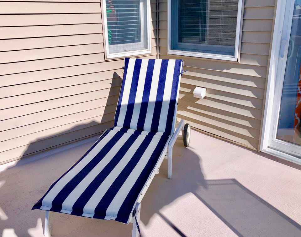 Chaise Lounge on South Facing Balcony at Le Beach House Montreuil