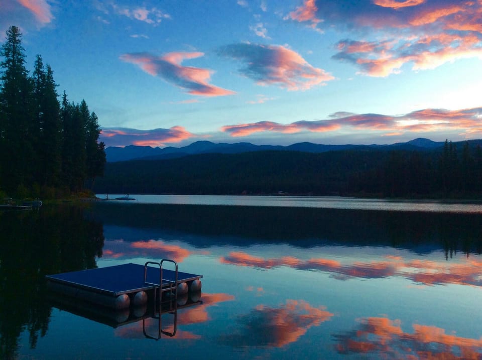 Enjoy the Montana Big Sky sunrise from your private floating dock! 