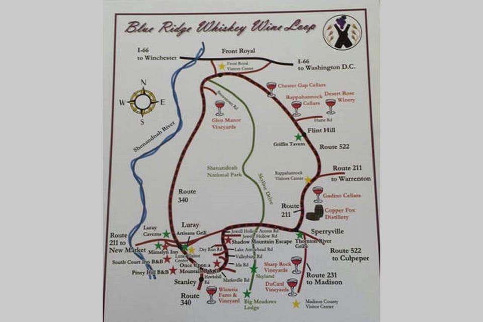 check out the whiskey wine loop for a fun day of tasting wine and spirits