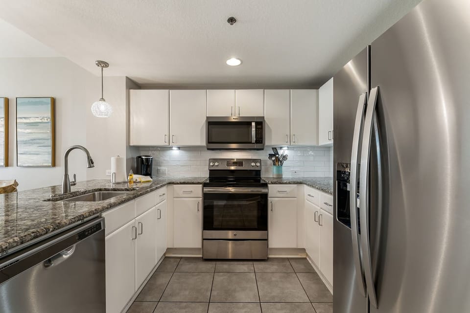 Fully stocked kitchen