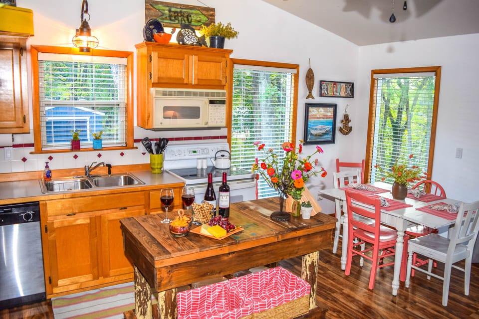 Great Room ~ Kitchen & Dining area.
