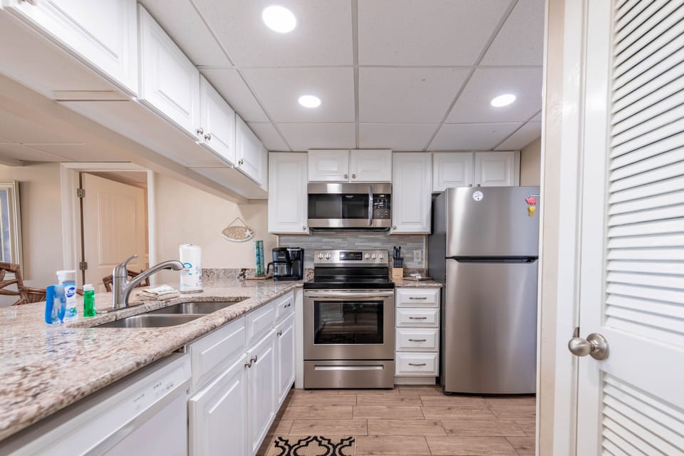 Fully appointed kitchen.  Great for cooking in the condo.