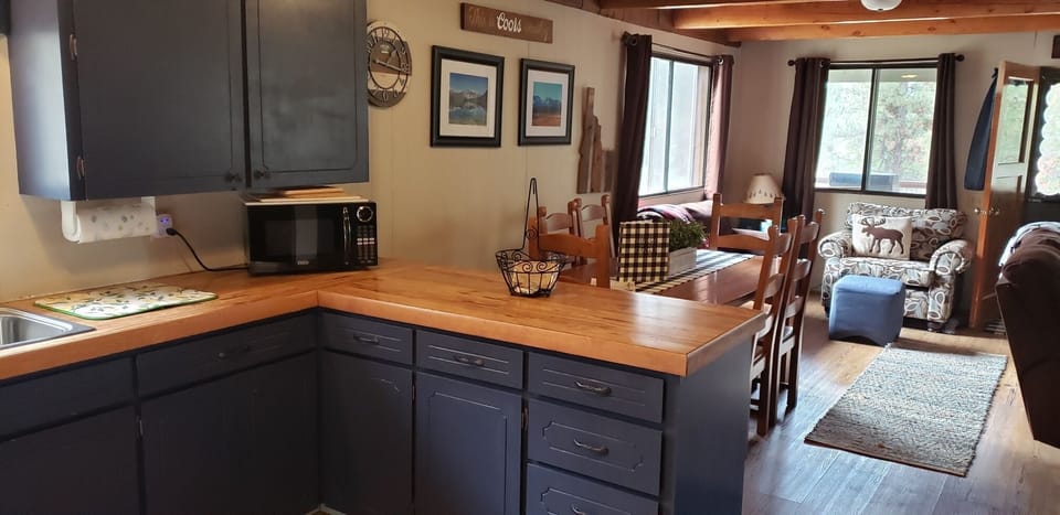 Lots of counter space in kitchen.
