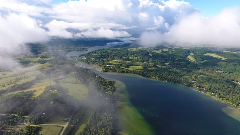 We're right on the Narrows between the South lake and the North lake. Stunning!
