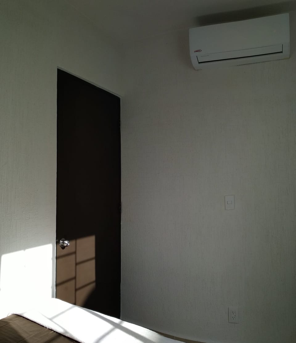 Comfortable bedroom on the ground floor with air conditioning