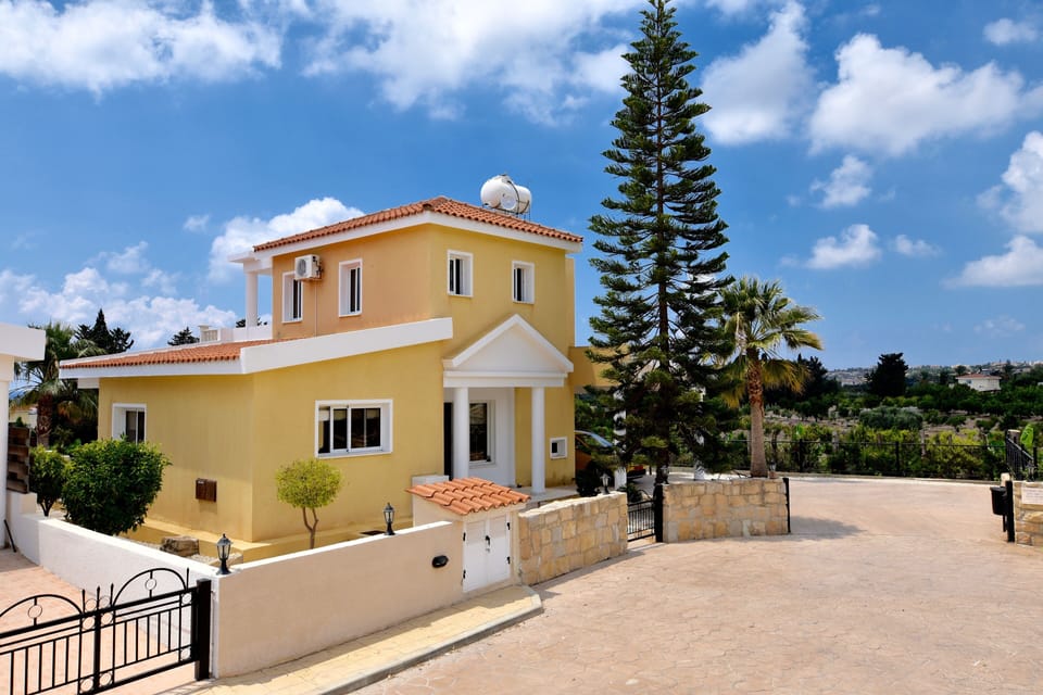 Front of villa