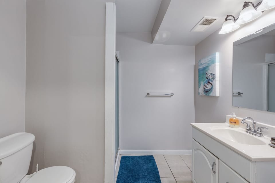 Bathroom 2 on lower level with shower