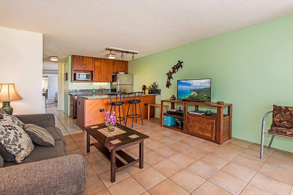 Living Room with Flat Screen TV
